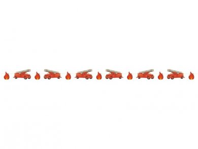 Κόκκινη Πυροσβεστική Διακοσμητική Γιρλάντα (3μ)