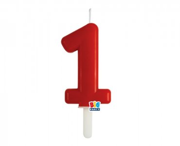 Red Number 1 Cake Candle (7cm)