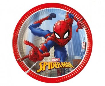 Κόκκινος Spiderman Μικρά Χάρτινα Πιάτα (8τμχ)
