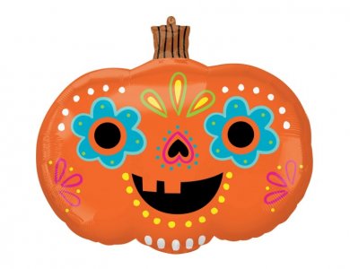 Κολοκύθα Day of the Dead Foil Μπαλόνι (60εκ)