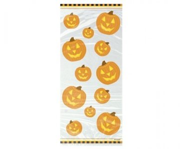 Pumpkins Clear Cello Bags with Twist Ties (20pcs)
