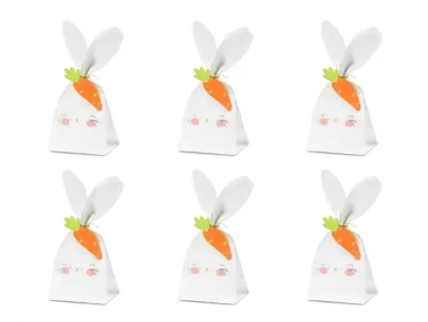 Bunny with Carrot Paper Treat Bags (6pcs)