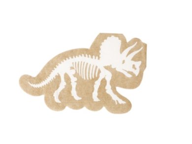 Κραφτ Δεινόσαυροι Χαρτοπετσέτες με Σχήμα (16τμχ)