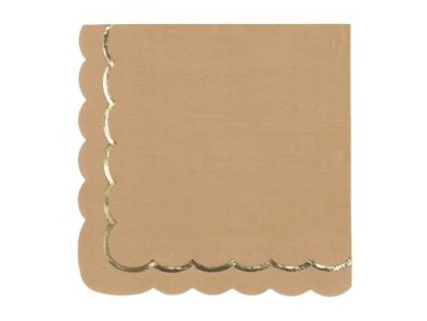 Kraft and Gold Luncheon Napkins (16pcs)