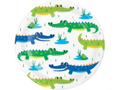 Alligator Party Small Paper Plates (8pcs)