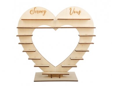 Wooden Heart Stand for Treats (43cm x 40cm)