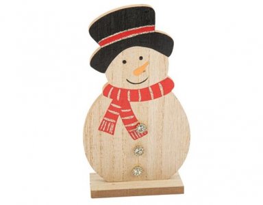 Wooden Snowman Table Decoration (20,5cm)