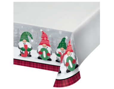 Holiday Gnomes Paper Tablecover (137cm x 259cm)
