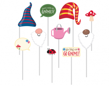 Party Gnomes Photo Booth Props (10pcs)