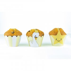 Swan With Crown Cupcake Wrappers (6pcs)