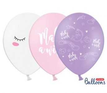 Latex Balloons Make a Wish Unicorn (6pcs)