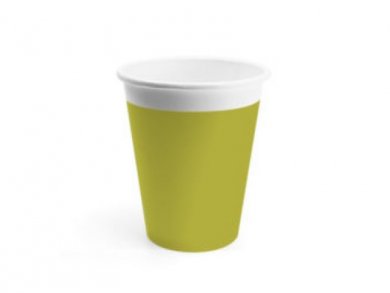 Lime Green Compostable Paper Cups 8pcs