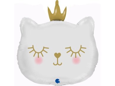 White Cat Princess Supershape Balloon (66cm)
