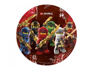 Lego Ninjago Μεγάλα Χάρτινα Πιάτα 8/τμχ
