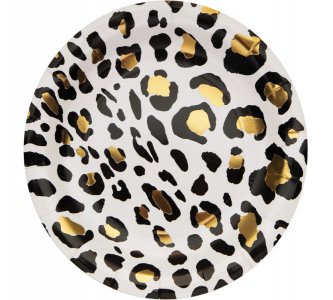 Leopard Print Large Paper Plates (8pcs)