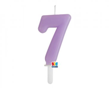 Lilac Number 7 Cake Candle (7cm)