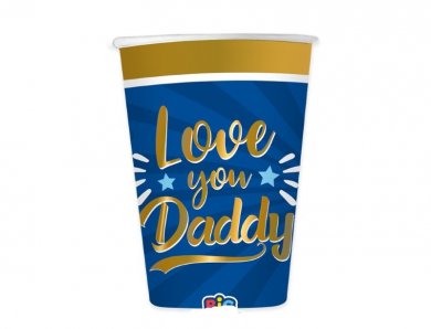 Love You Daddy Ποτήρια Χάρτινα (6τμχ)