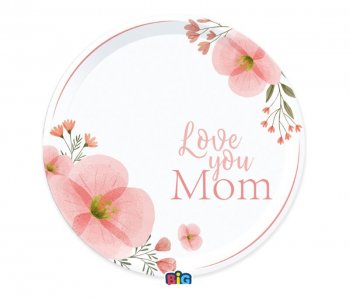 Love You Mom Μικρά Χάρτινα Πιάτα (6τμχ)