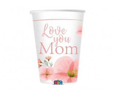 Love You Mom Ποτήρια Χάρτινα (6τμχ)