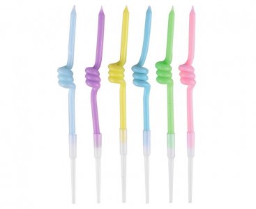 Macaron Swirl Cake Candles (6pcs)