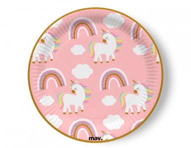 Magical Unicorn Large Paper Plates (8pcs)
