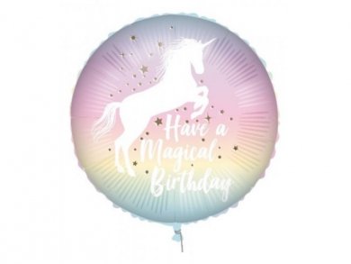 Magical Unicorn Birthday Foil Balloon 46cm