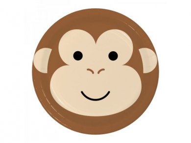 Monkey Large Paper Plates (8pcs)