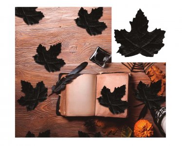 Black Decorative Leaves (24pcs)