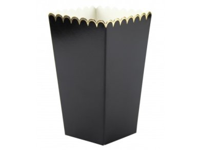 Black Treat Boxes with Gold Foiled Edging (8pcs)