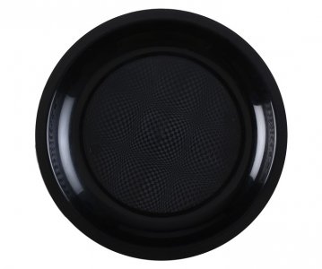 Black Reusable Large Plates (10pcs)