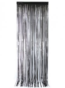 Μαύρη Διακοσμητική Κουρτίνα (92εκ x 245εκ)