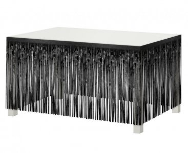 Black Foil Curtain for Table Decoration (80x300cm)