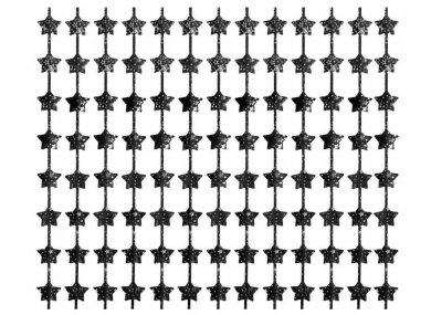 Μαύρη Κουρτίνα με Αστέρια Τυπωμένα με Ασημί Αστεράκια (100εκ x 200εκ)