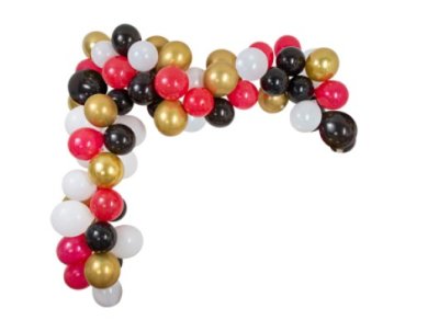 Red and Black Balloon Garland