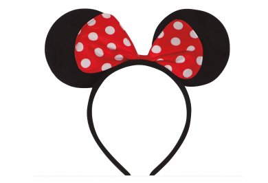 Mouse Ears Headband with Red Bow