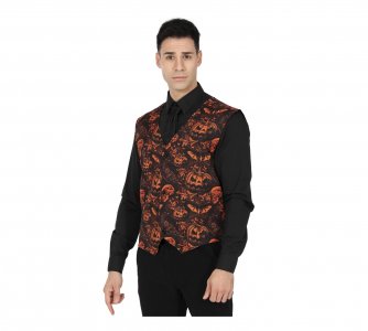 Adult Black Vest with The Scary Pumpkins (one size)