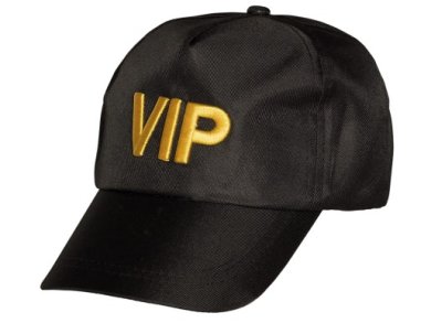 Black Hat with Gold VIP Letters