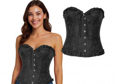 Black Corset with Relief Design (M/L)