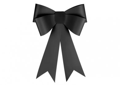 Large Black Bow (55cm x 71cm)