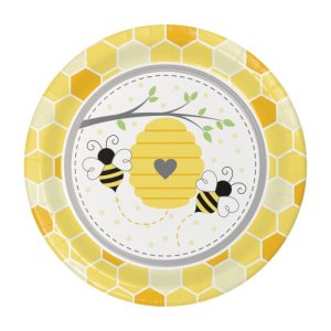 Bumble Bee Large Paper Plates (8pcs)