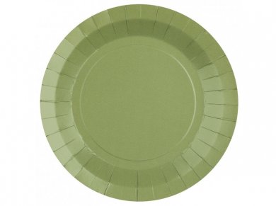 Πράσινο της Ελιάς Μεγάλα Χάρτινα Πιάτα (10τμχ)