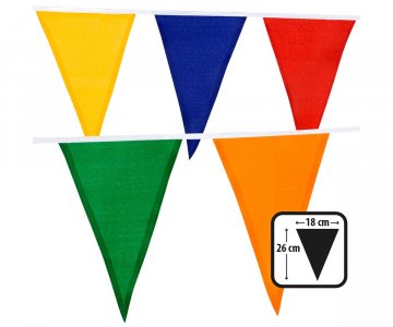 Big Garland with Fabric Colorful Flags (10m)