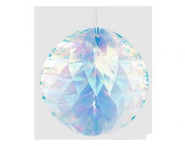 Diamante Μεγάλη Foil Fluffy Μπάλα σε Ιριδίζον Χρώμα (30εκ)
