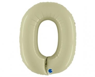 Olive Green Super Shape Number 0 Foil Balloon (100cm)