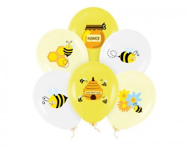 Bee Set of Printed Latex Balloons (6pcs)