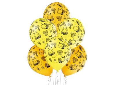 Little Bee Yellow Latex Balloons (6pcs)