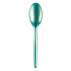 Mint Pearl Plastic Spoons (20pcs)
