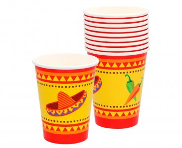 Mexican Fiesta Paper Cups (10pcs)