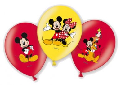 Mickey and Minnie Latex Balloons (6pcs)