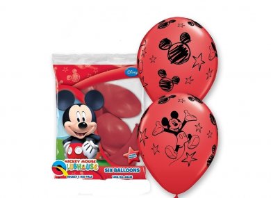 Mickey Red Latex Balloons (6pcs)